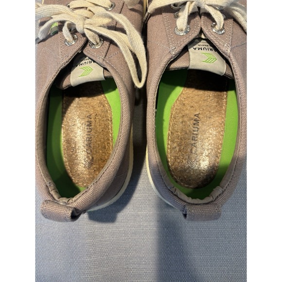 Cariuma Low Gray Canvas Sneaker Skateboard Men 8.5 Womens 10 Lace‎ Cork - Picture 3 of 7